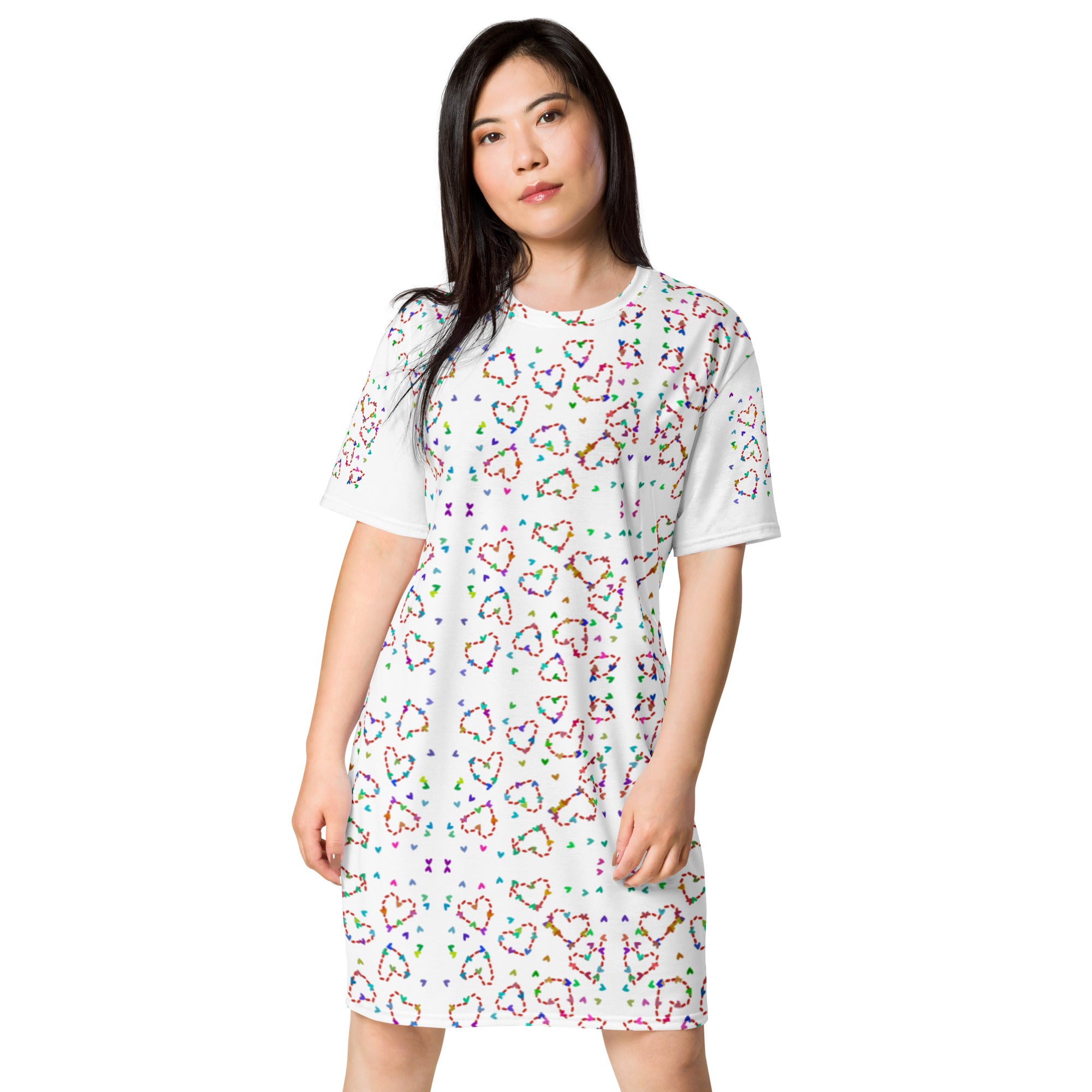 TINY LITTLE HEARTS shirt dress