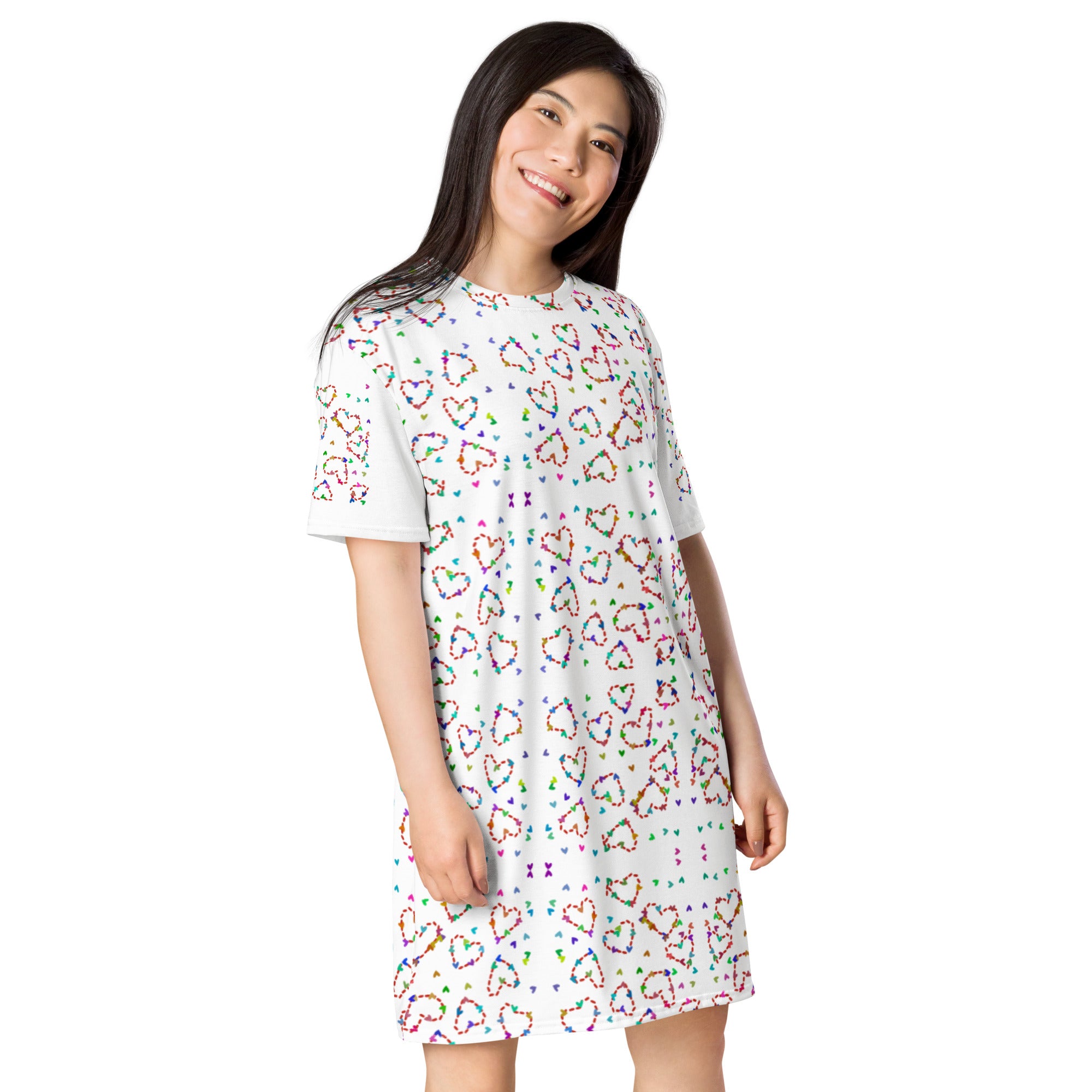 TINY LITTLE HEARTS shirt dress