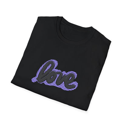 LOVE, PURPLE Unisex Softstyle T-Shirt