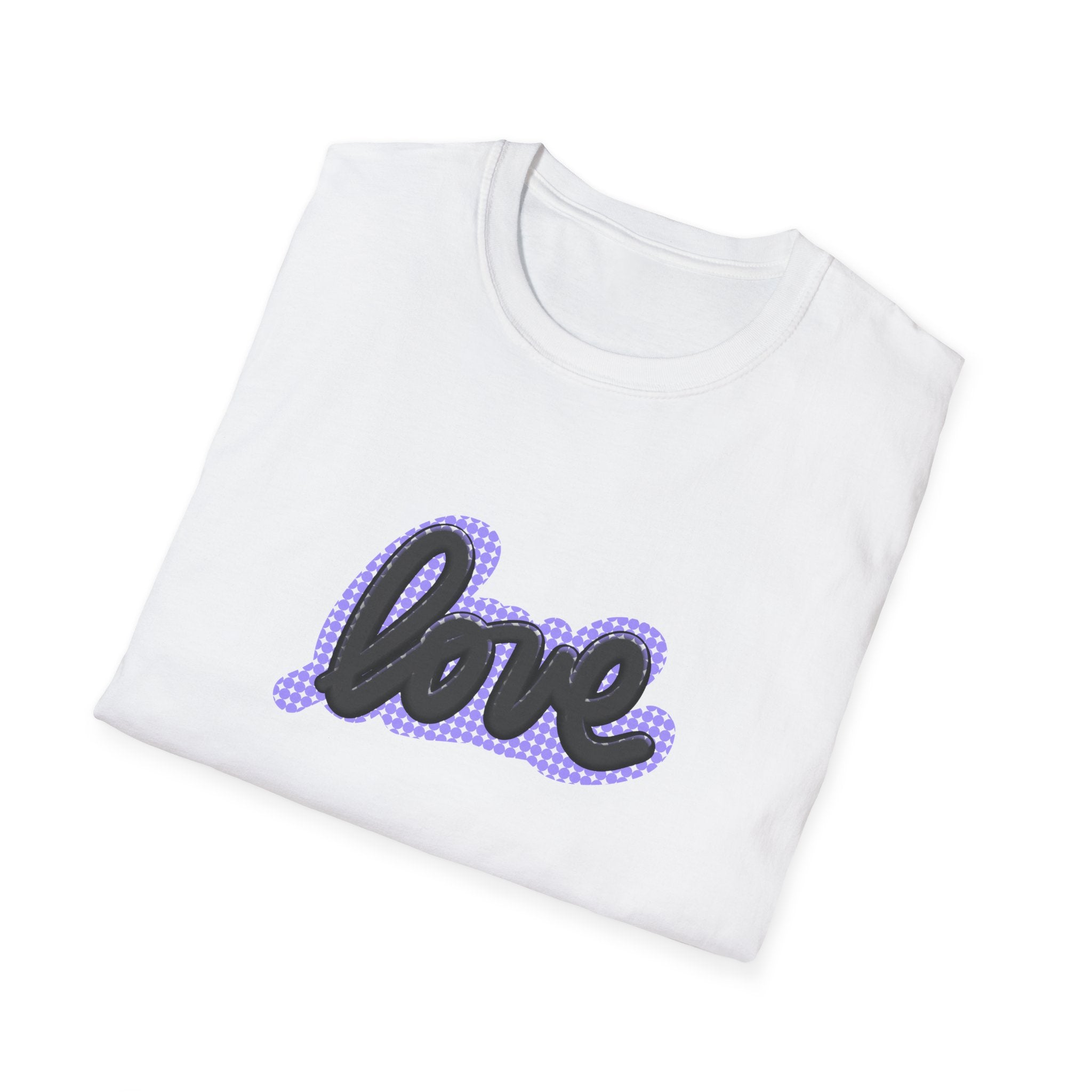 LOVE, PURPLE Unisex Softstyle T-Shirt