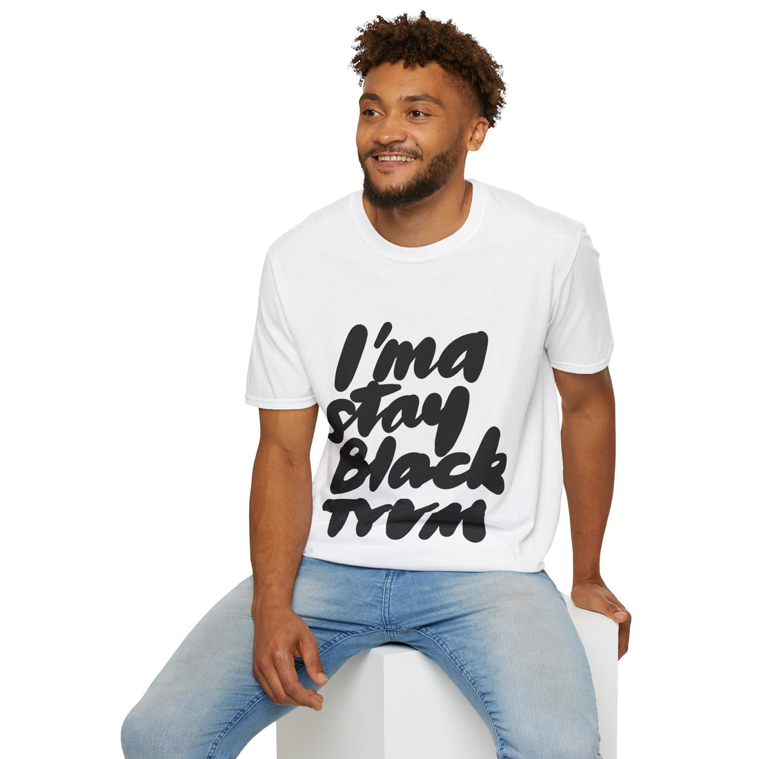 STAY BLACK Unisex Softstyle T-Shirt