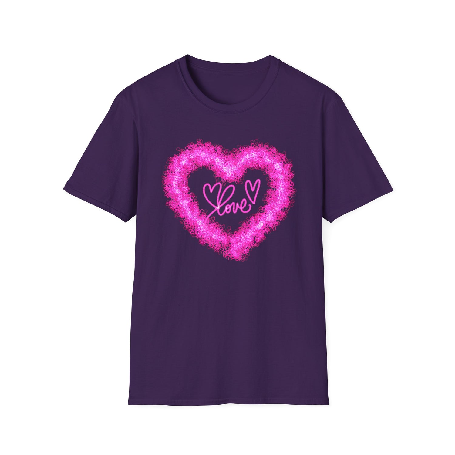 LOVE WITH HEART WREATH Unisex Softstyle T-Shirt