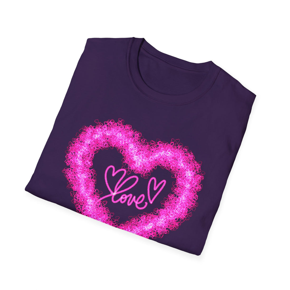 LOVE WITH HEART WREATH Unisex Softstyle T-Shirt