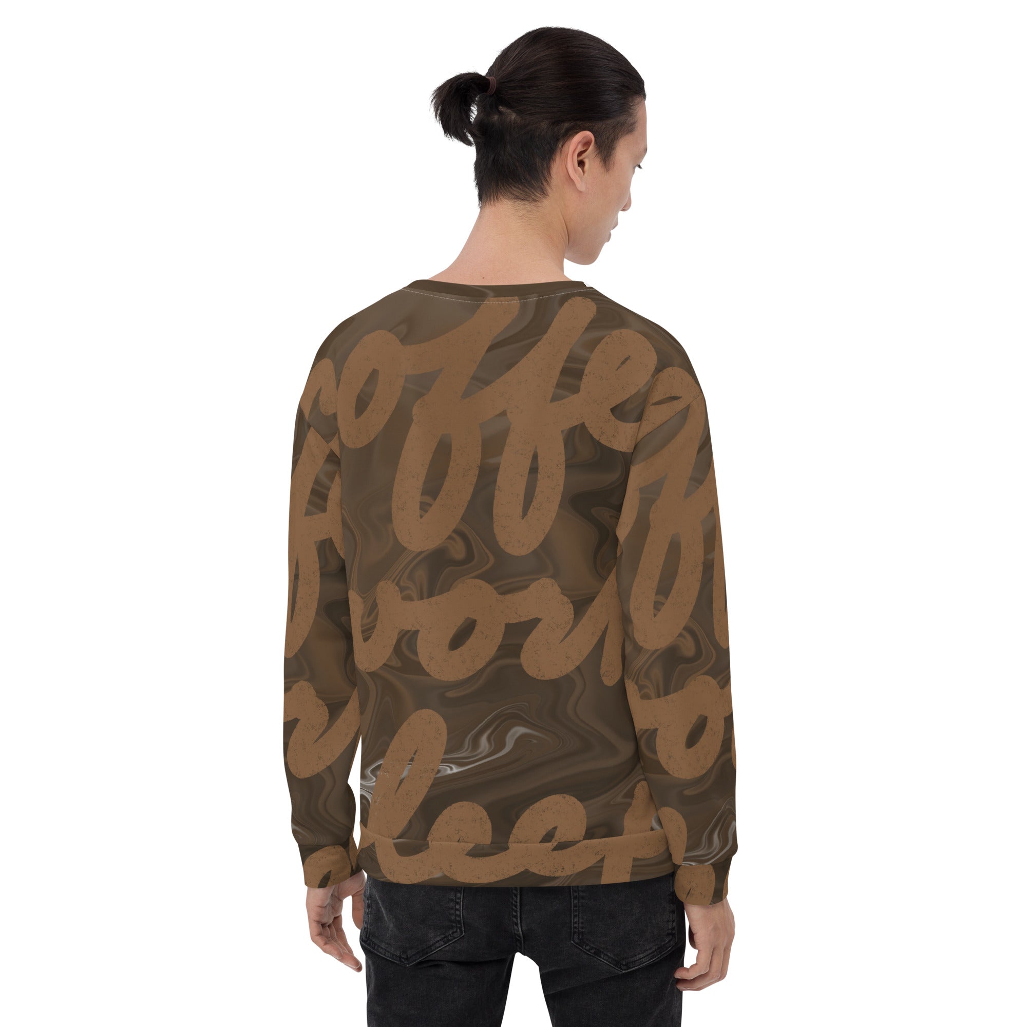 Coffee, Work, Sleep: Artisan Designed Allover Sweatshirt