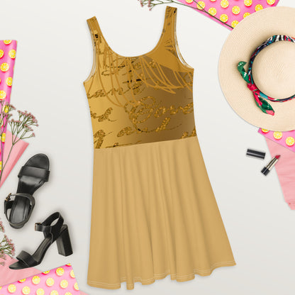 Golden Fashion Plate 1: Skater Dress