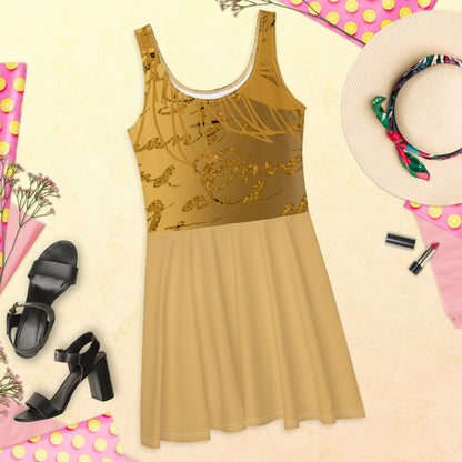 Golden Fashion Plate 1: Skater Dress