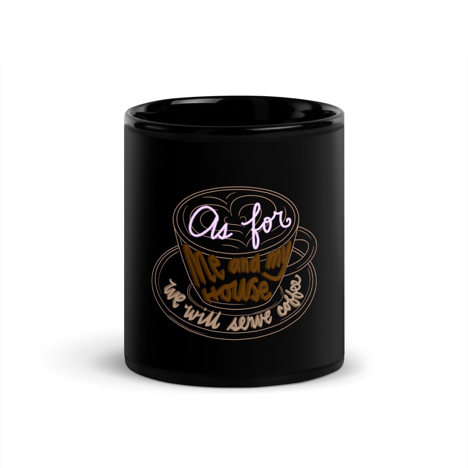 Serve coffee Black Glossy Mug