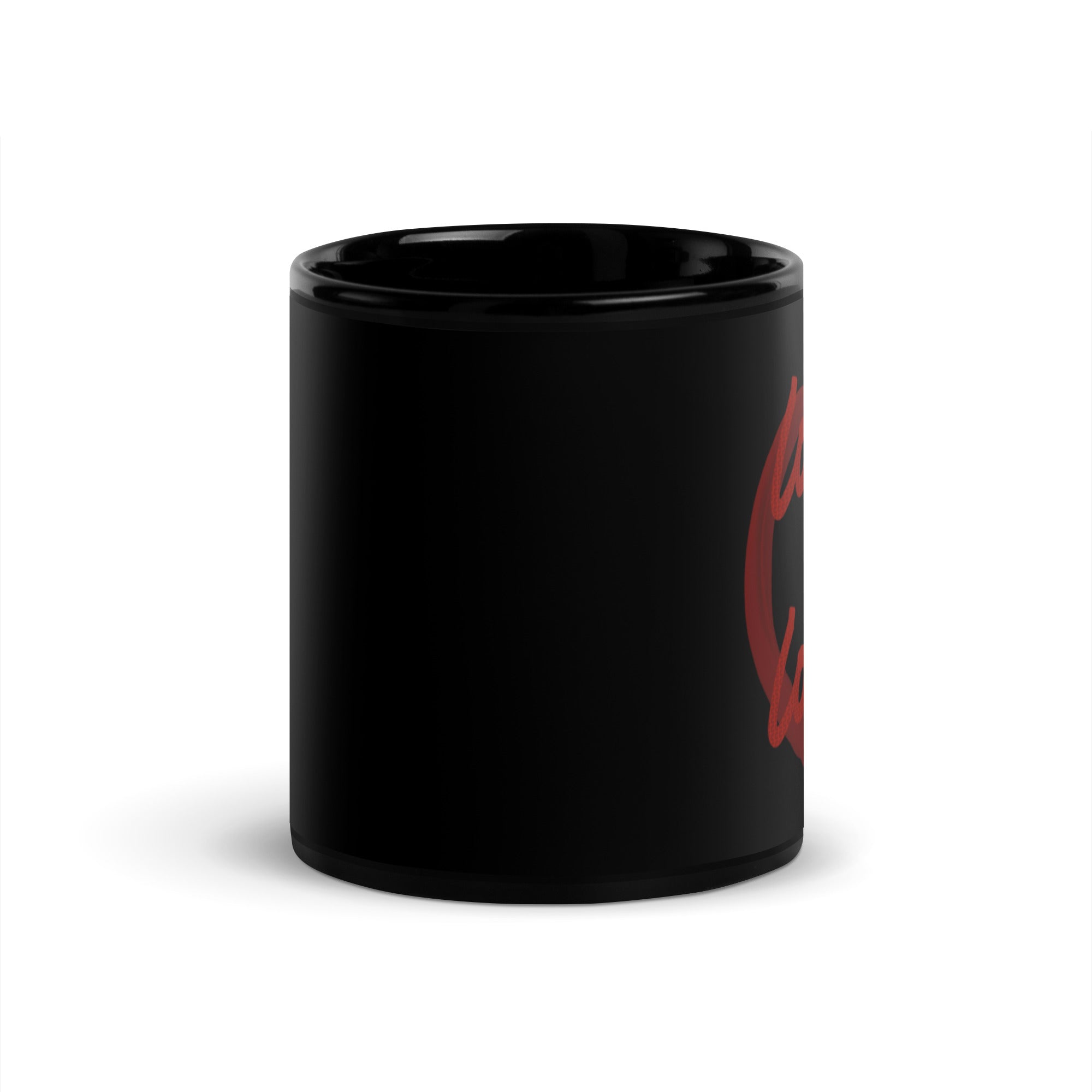 LOVE IS LOVE red heart Black Glossy Mug