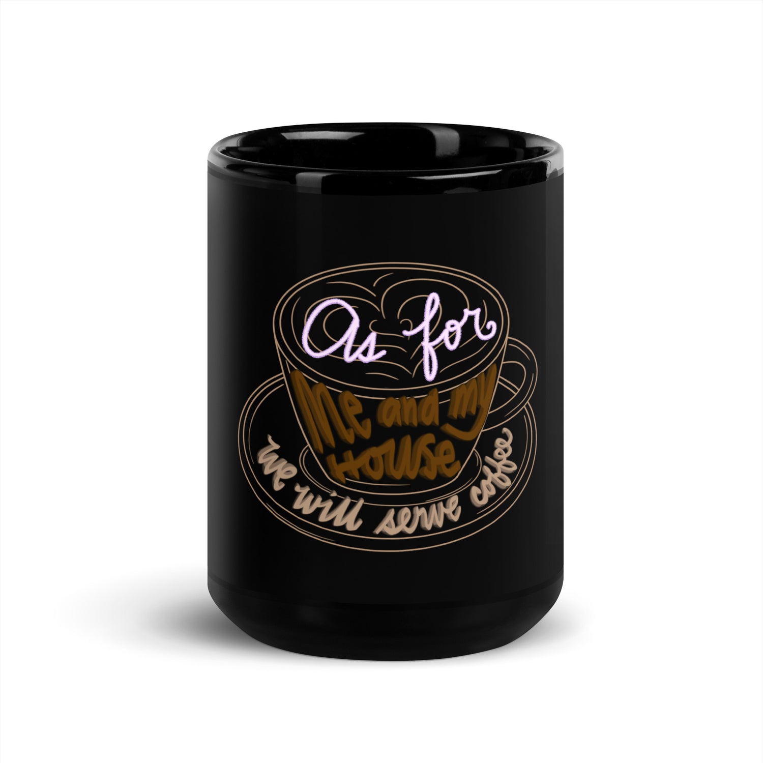 Serve coffee Black Glossy Mug