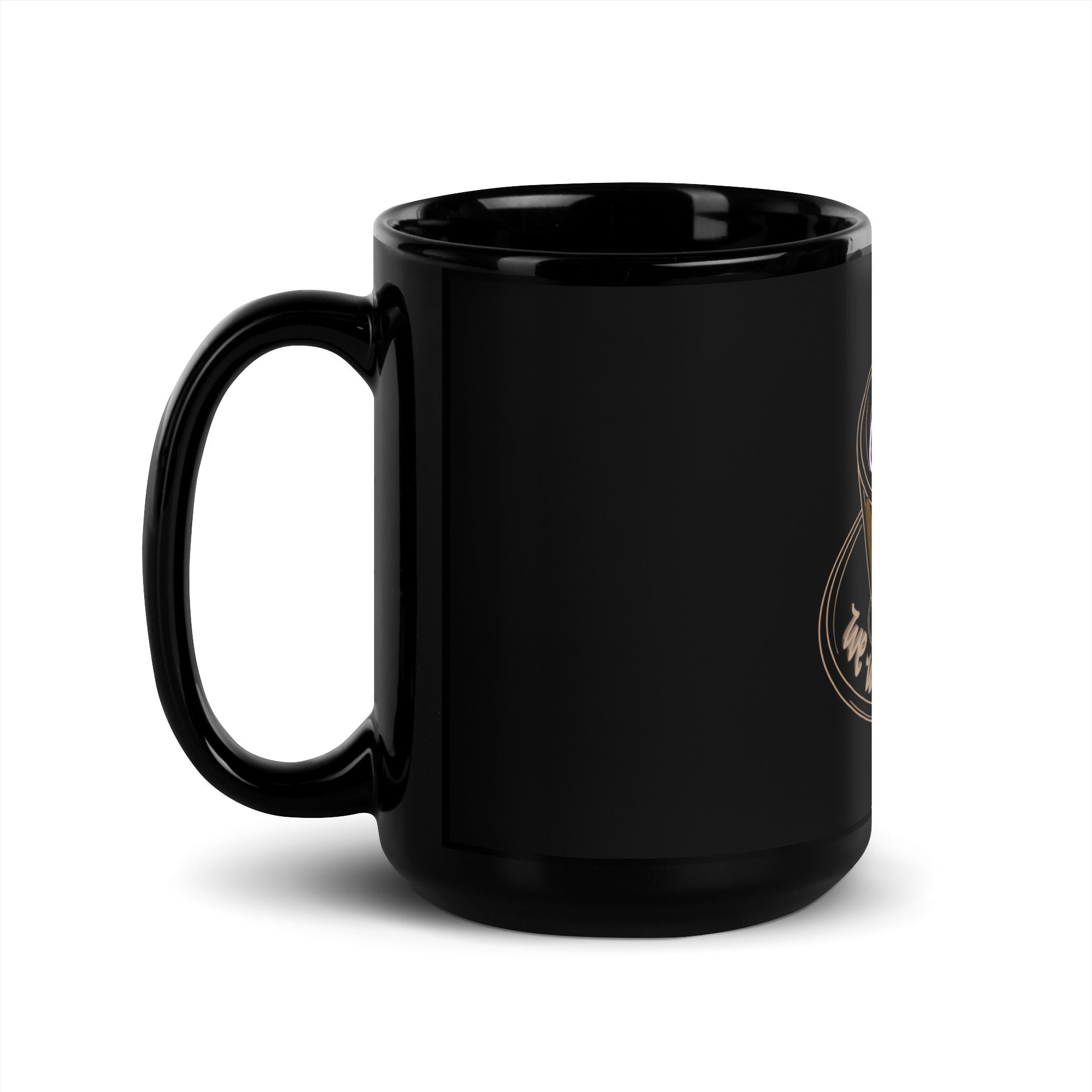 Serve coffee Black Glossy Mug