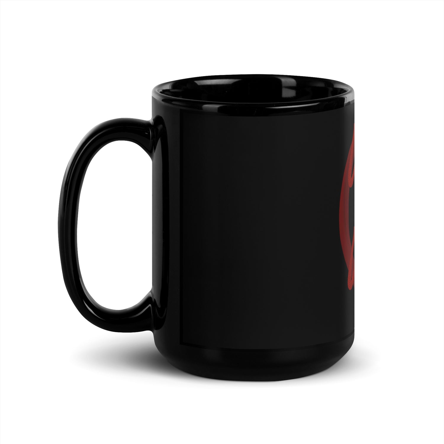 LOVE IS LOVE red heart Black Glossy Mug