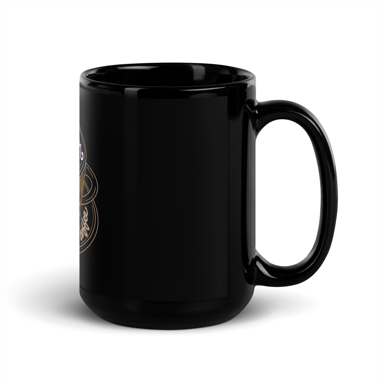 Serve coffee Black Glossy Mug