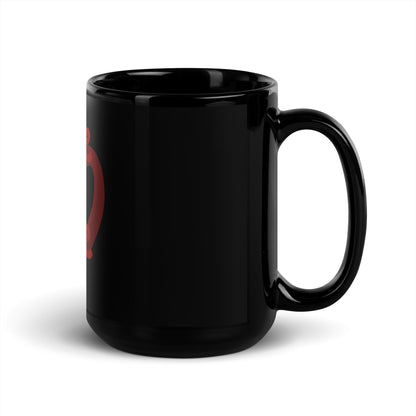 LOVE IS LOVE red heart Black Glossy Mug