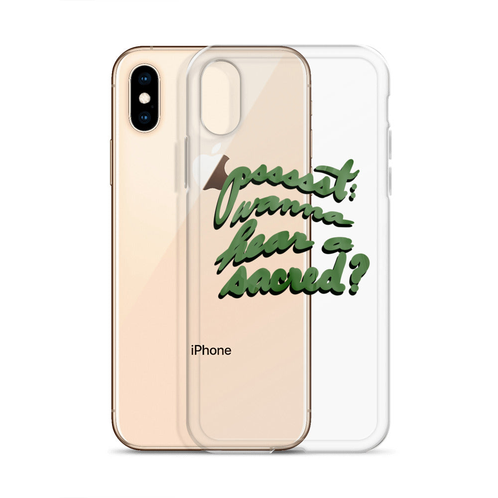 WANNA HEAR A SACRED? Clear Case for iPhone®