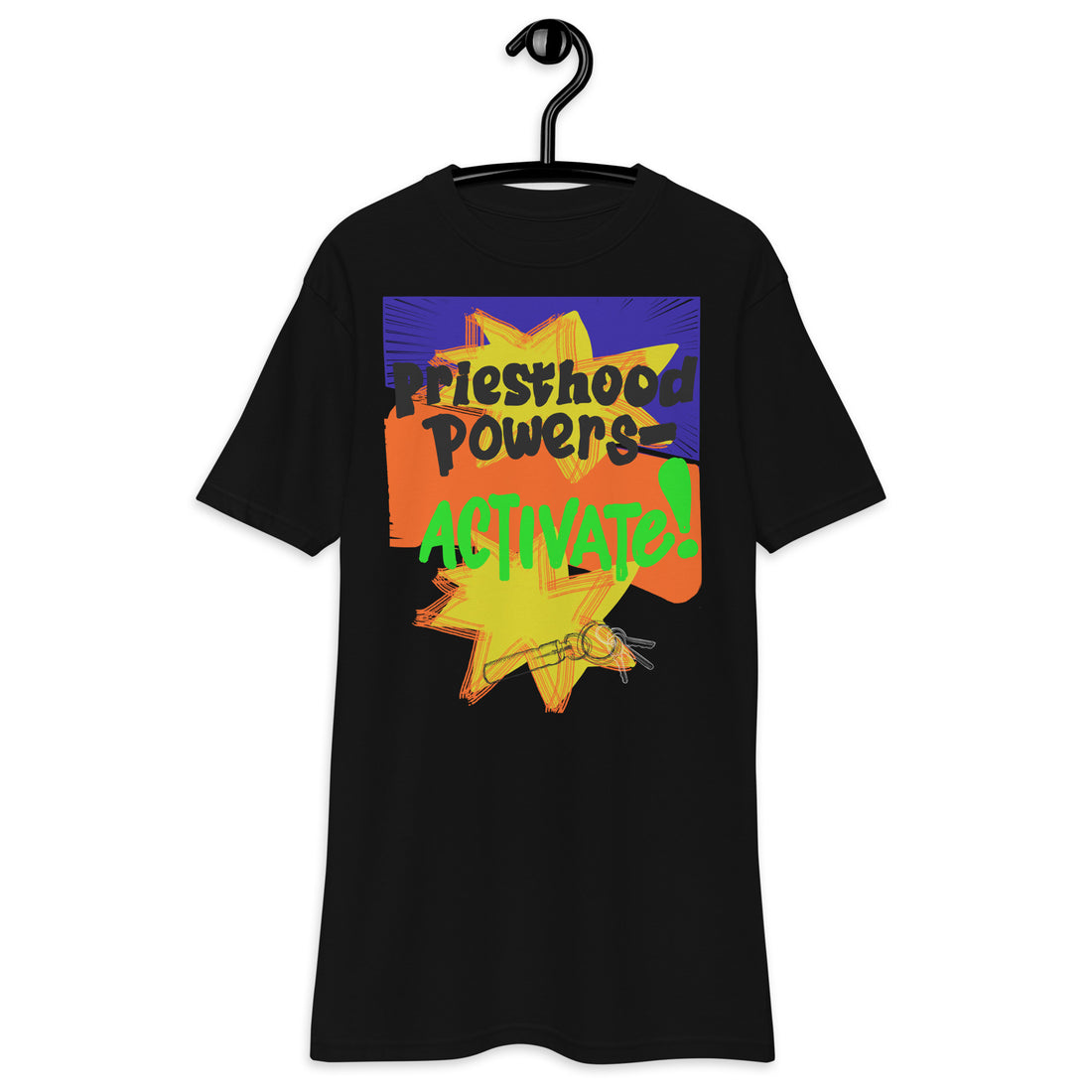 PRIESTHOOD POWERS—ACTIVATE! Men’s premium heavyweight tee