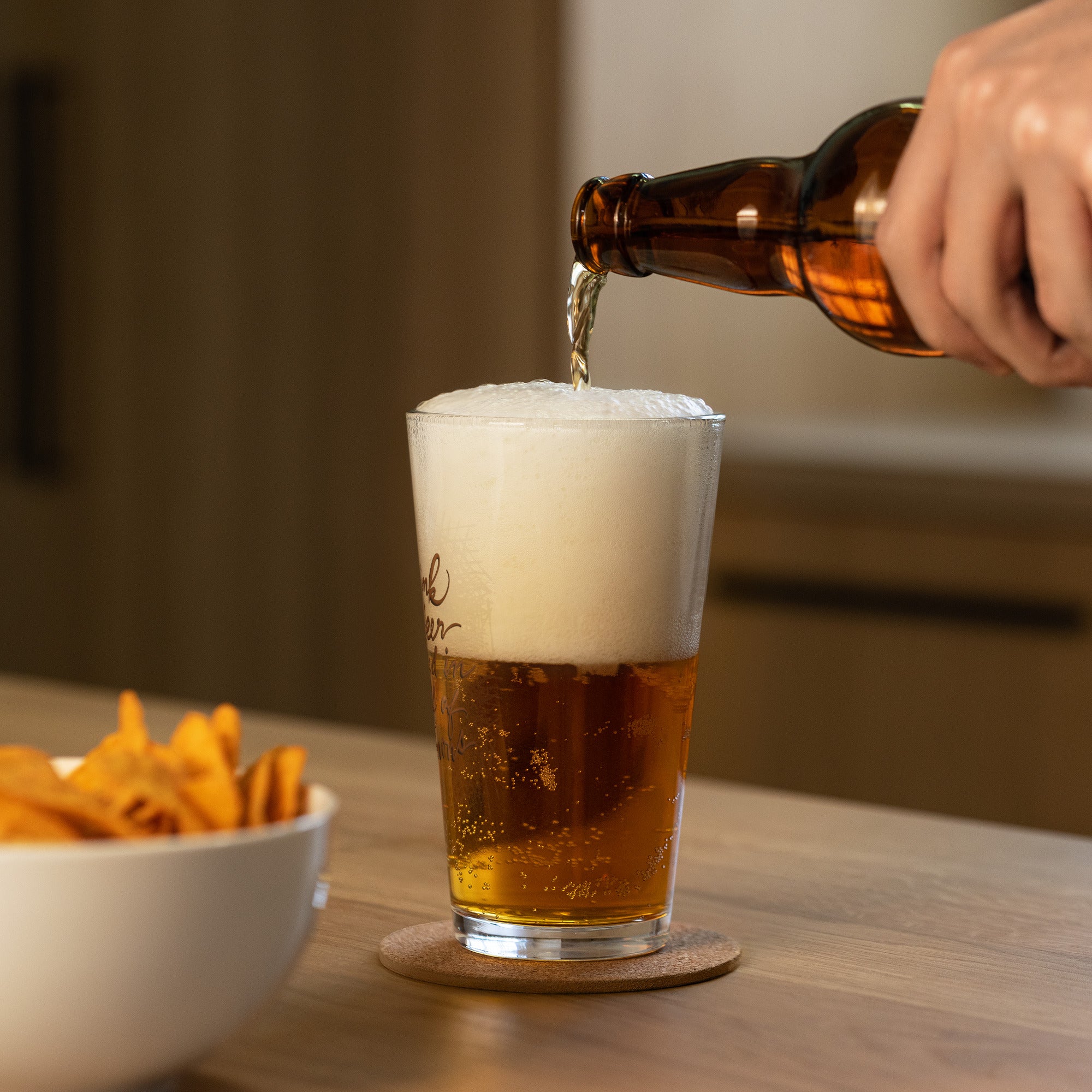 I DRINK THIS BEER Shaker pint glass