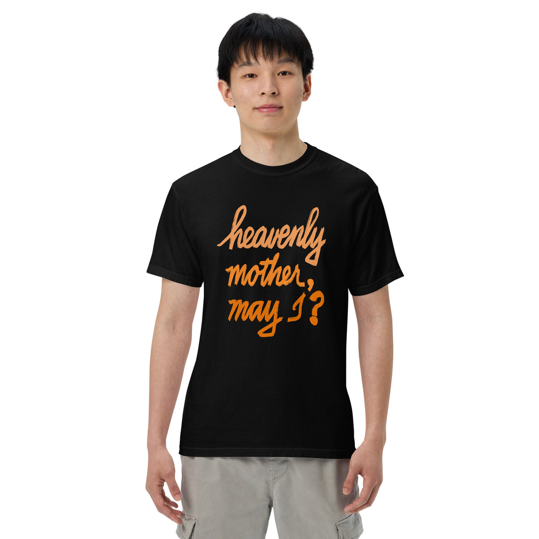 HEAVENLY MOTHER, MAY I? Unisex garment-dyed heavyweight t-shirt