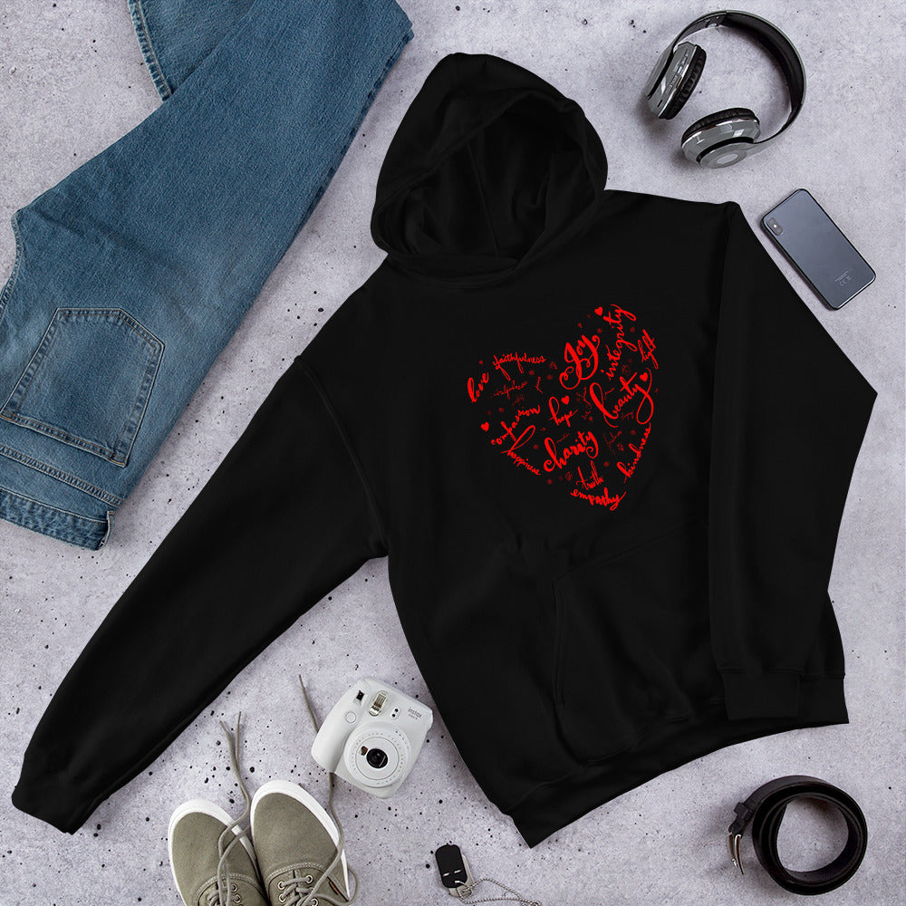 Heartwarming Words of Love: Unisex Hoodie