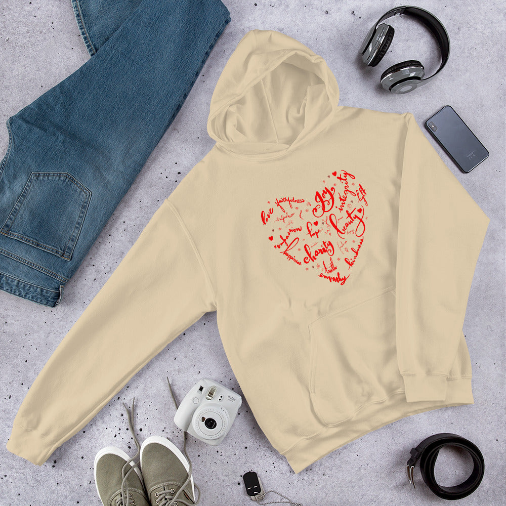 Heartwarming Words of Love: Unisex Hoodie