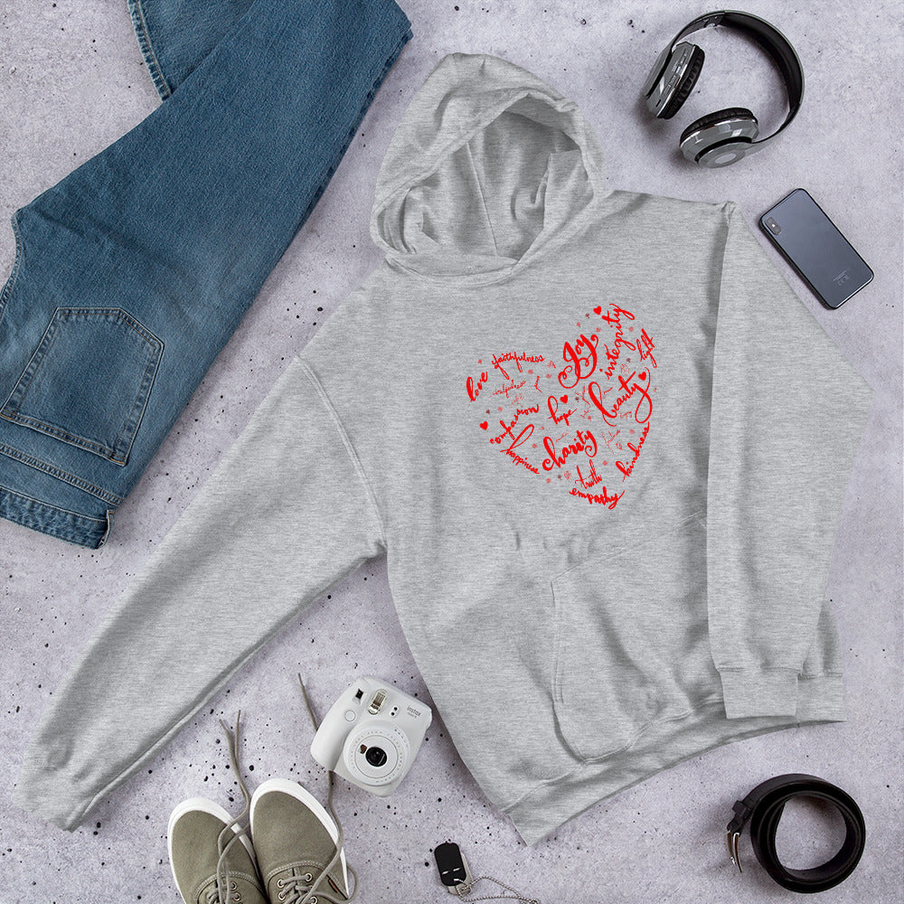 Heartwarming Words of Love: Unisex Hoodie