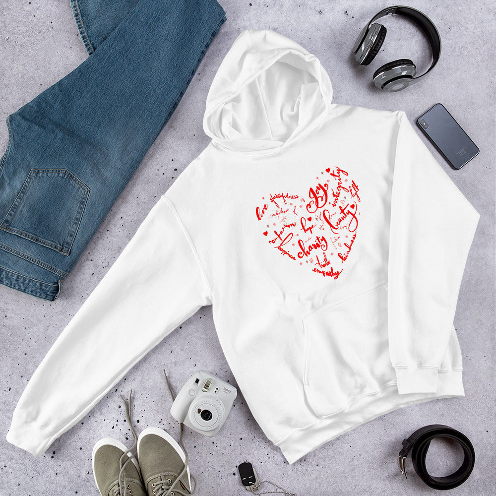 Heartwarming Words of Love: Unisex Hoodie