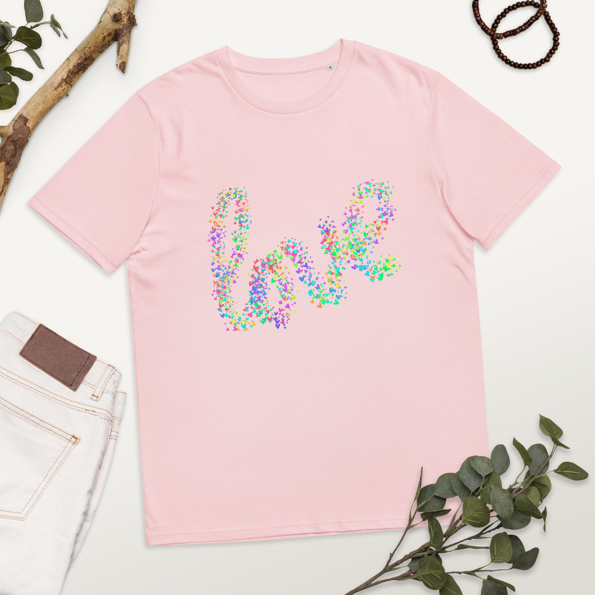 Love with little hearts: Unisex organic cotton t-shirt