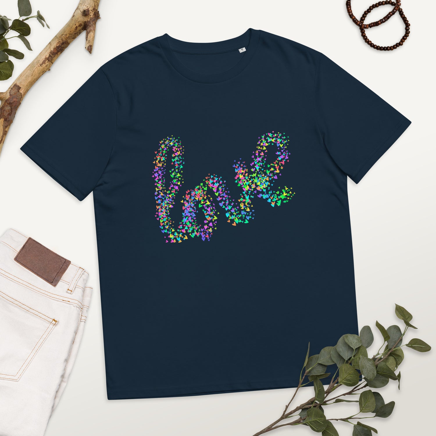 Love with little hearts: Unisex organic cotton t-shirt