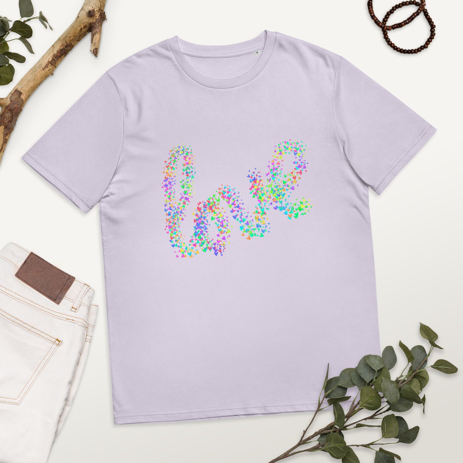 Love with little hearts: Unisex organic cotton t-shirt