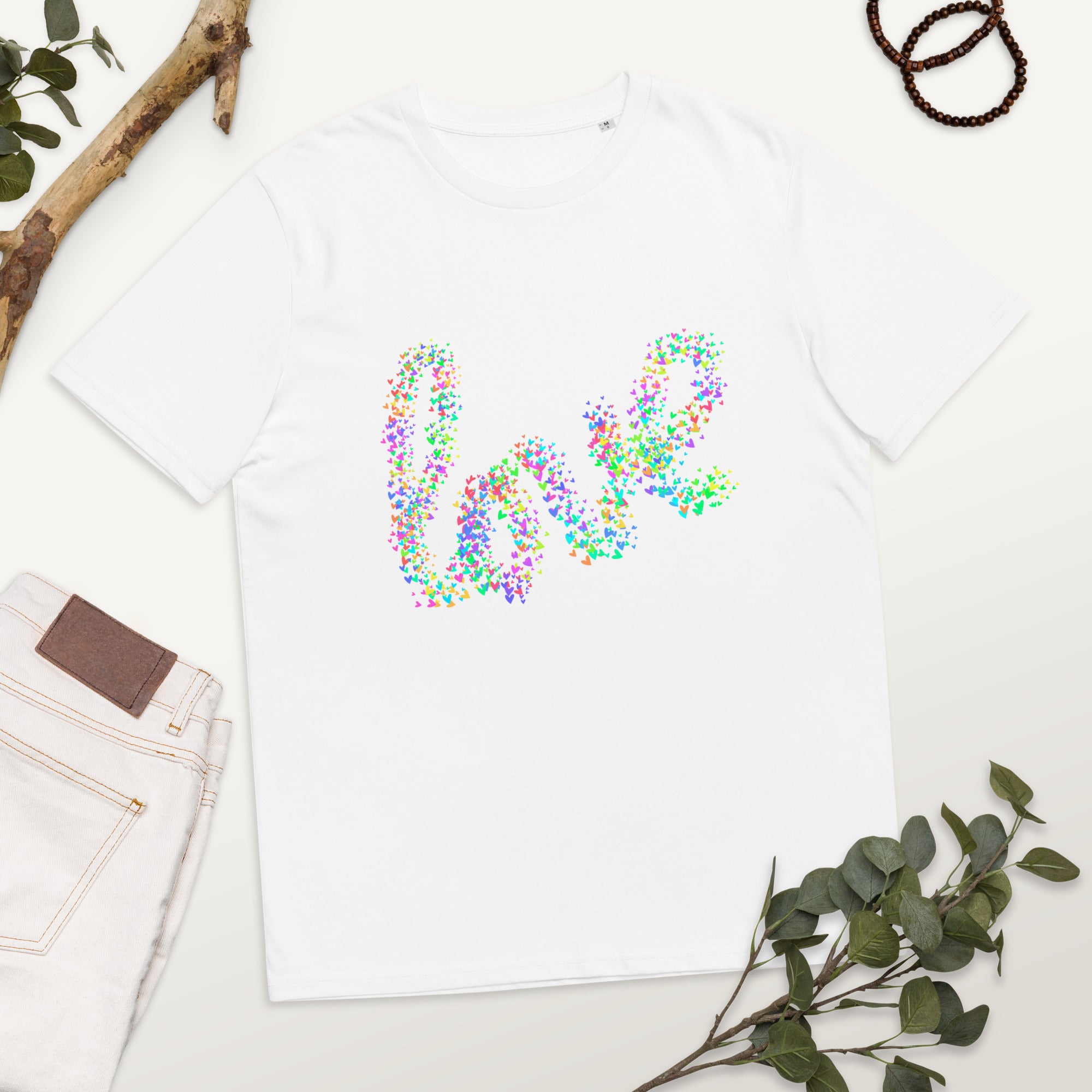 Love with little hearts: Unisex organic cotton t-shirt