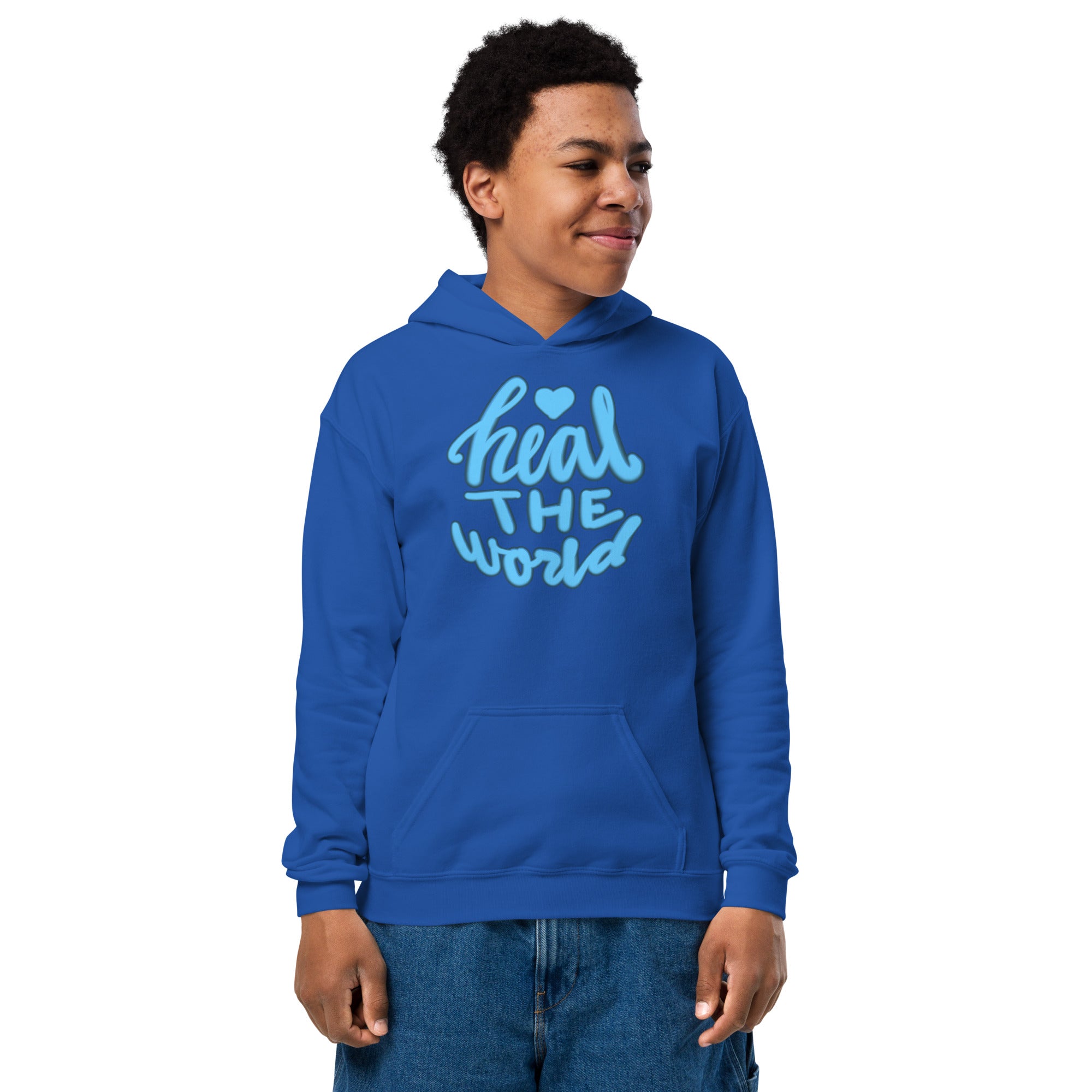 Heal the World: Youth heavy blend hoodie