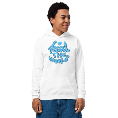 Heal the World: Youth heavy blend hoodie